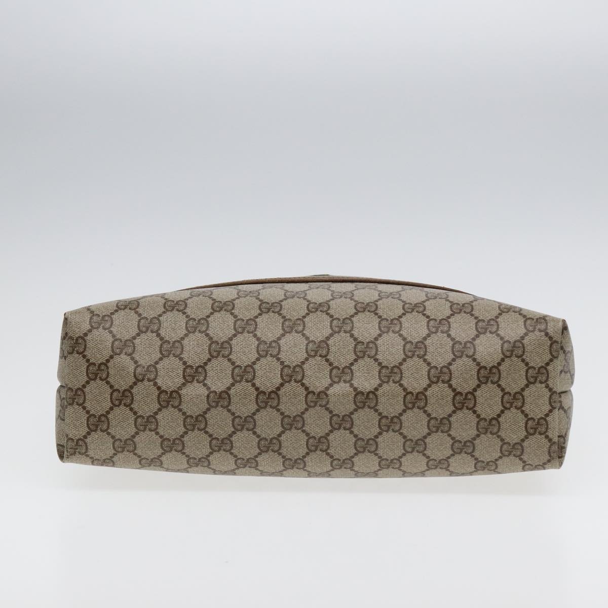 GUCCI GG Canvas Web Sherry Line Tote Bag Pvc Leather Beige Green Red - 5