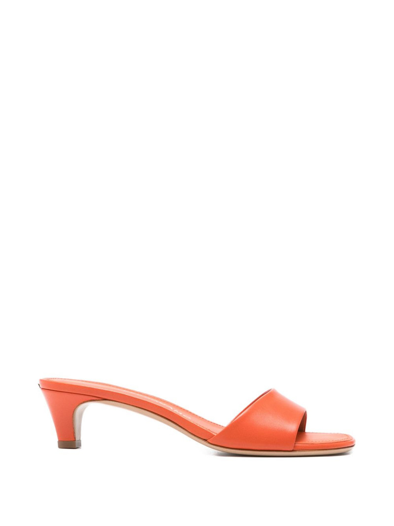 low heeled slip-on sandals 1