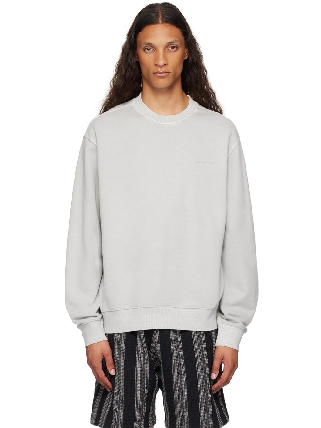 Gray Duster Script Sweatshirt - 1