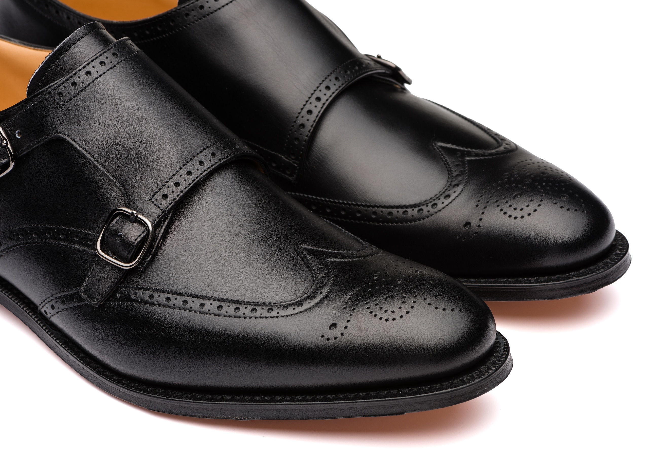 Chicago
Calf Leather Monk Strap Brogue Black - 4