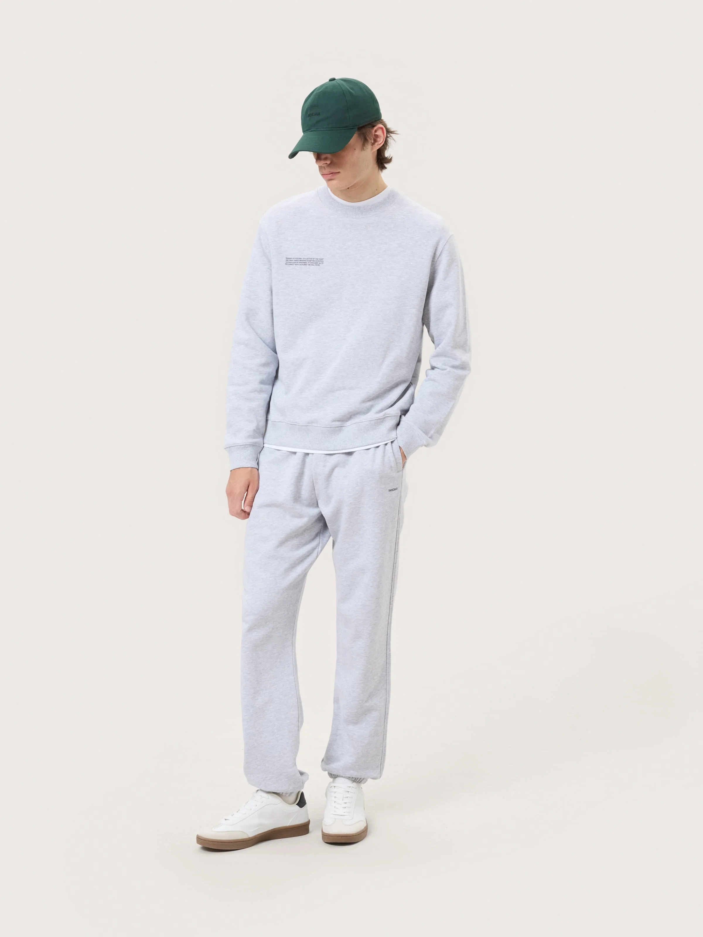 Mens Midweight Track Pants - Grey Marl - 1