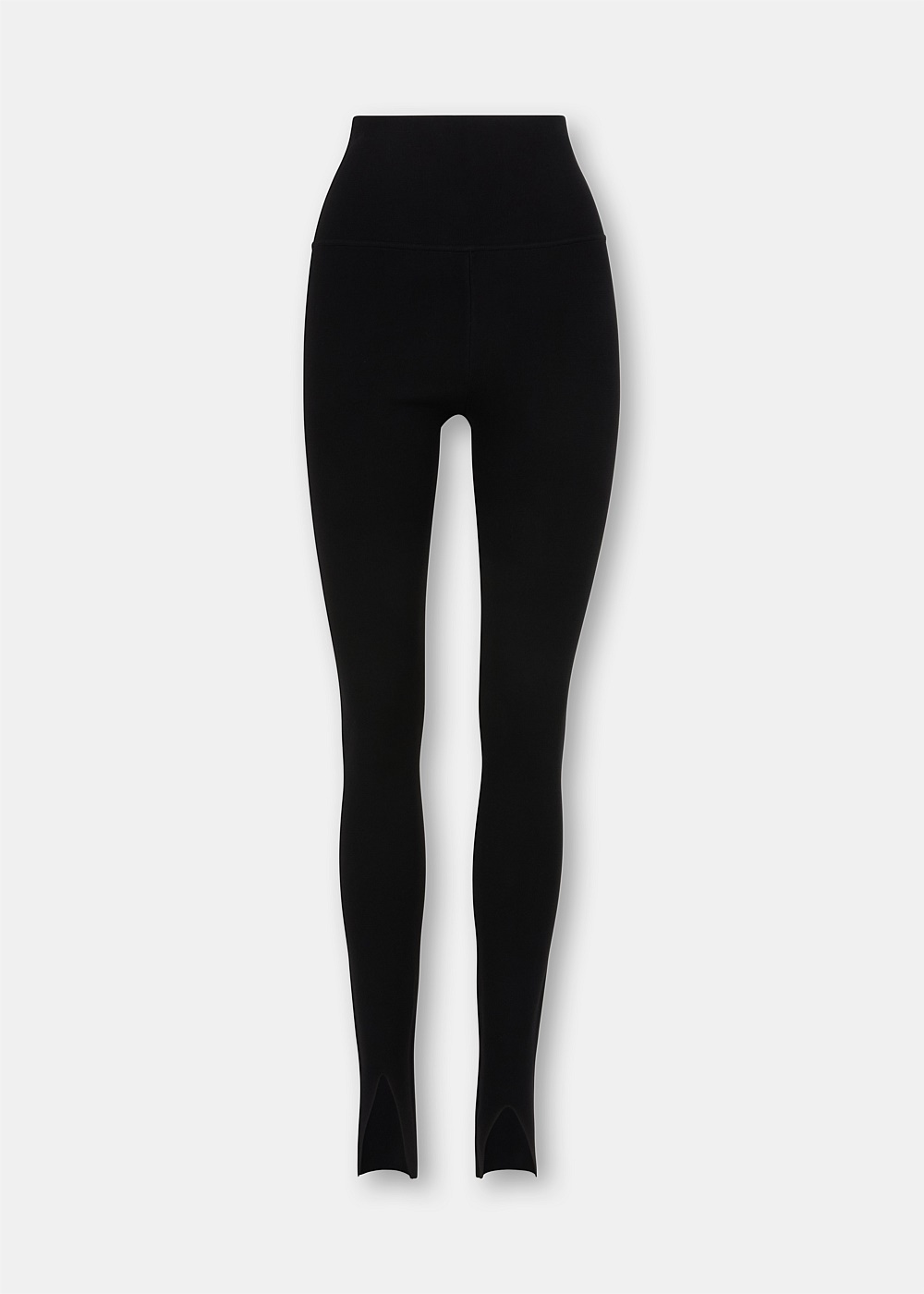 Black Body Split Front Leggings - 1