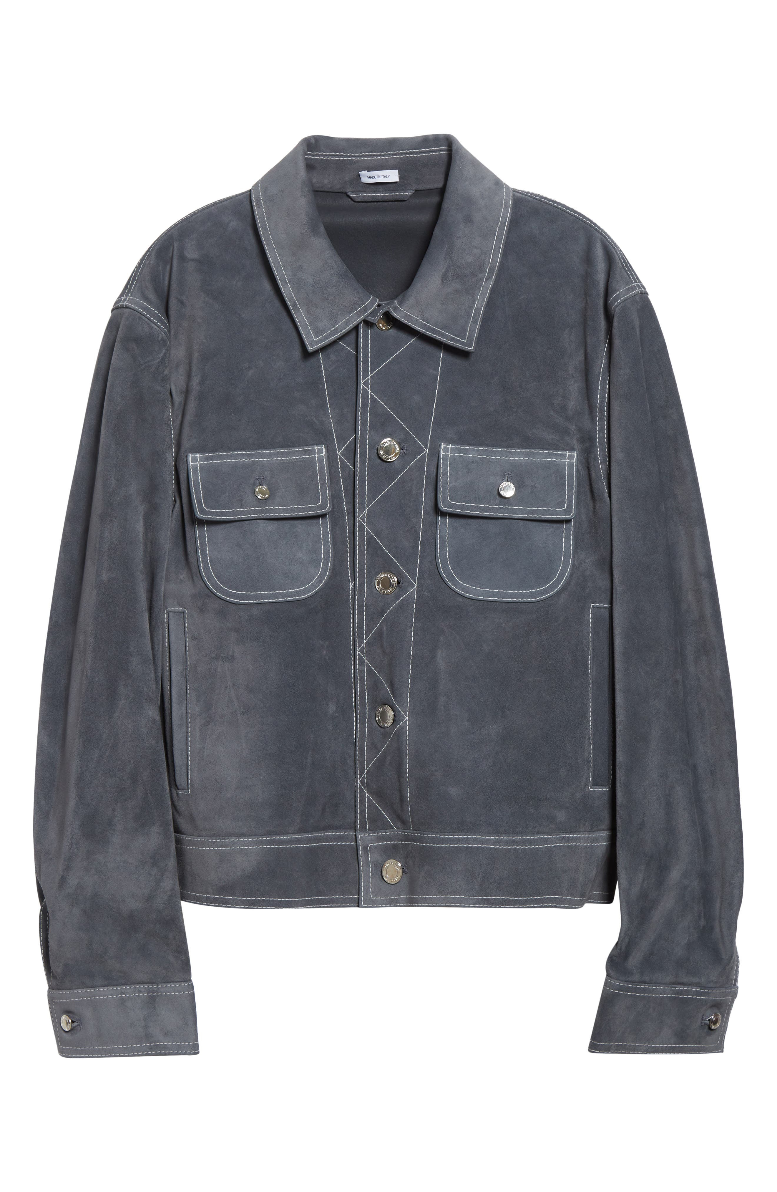 Sacai Asymmetric Denim Jacket in Brown at Nordstrom - 6