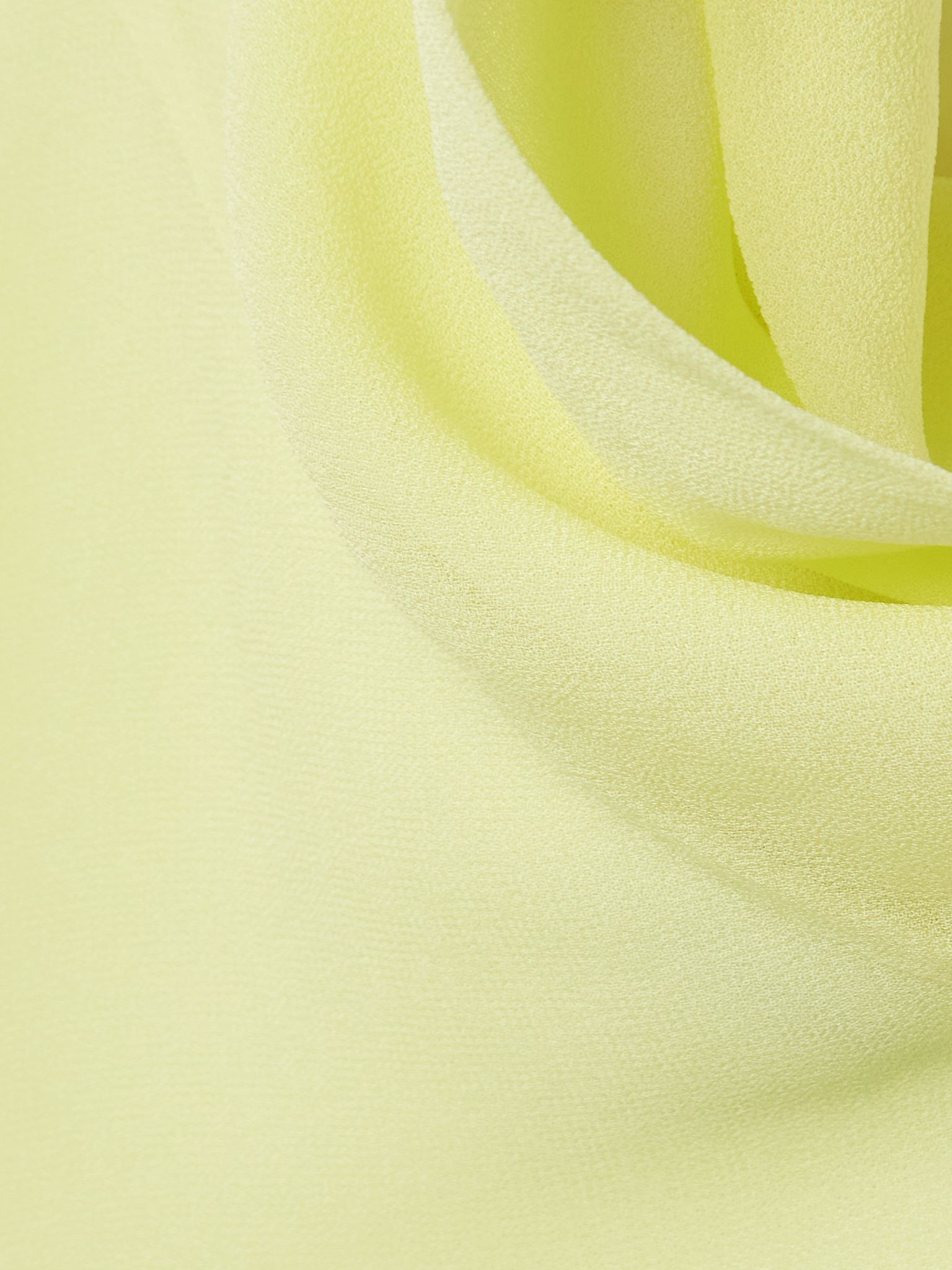 Asymmetric ruffled draped georgette midi dress Yellow - 4