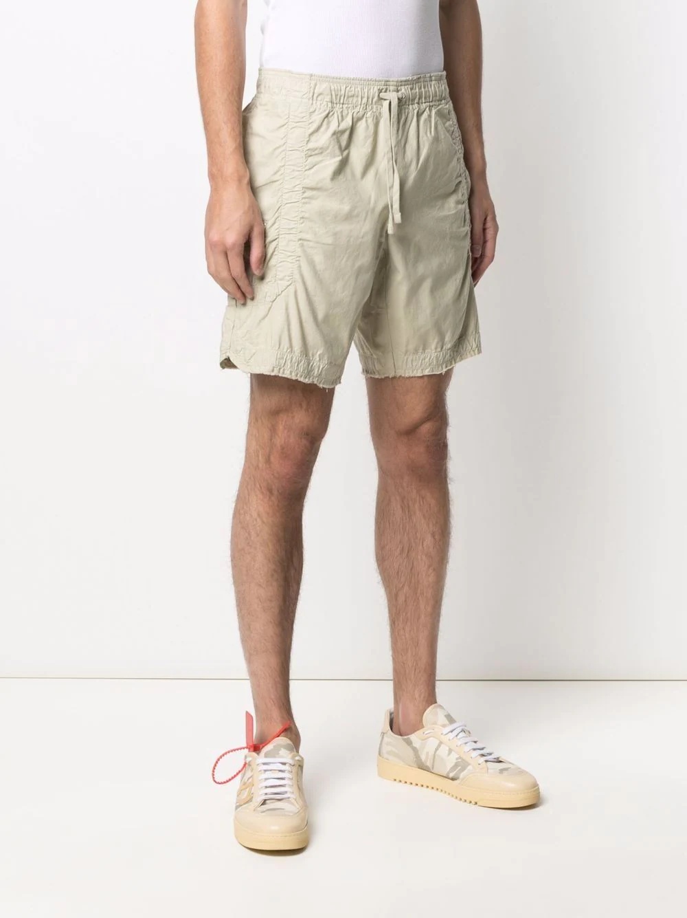 drawstring cargo shorts - 3