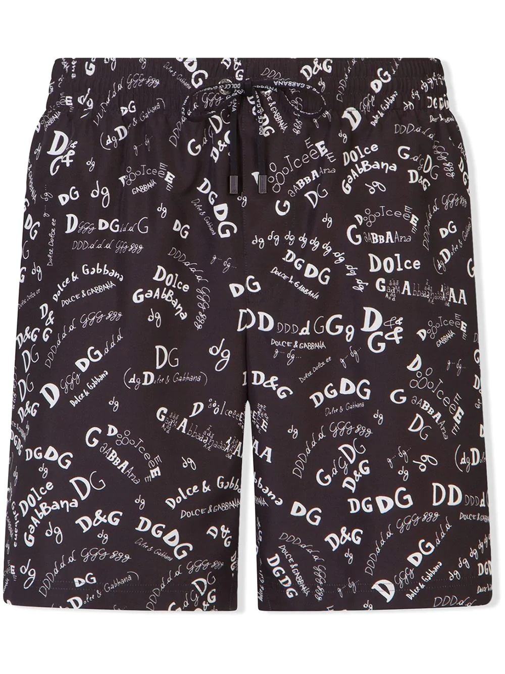 lettering-print swim shorts - 1