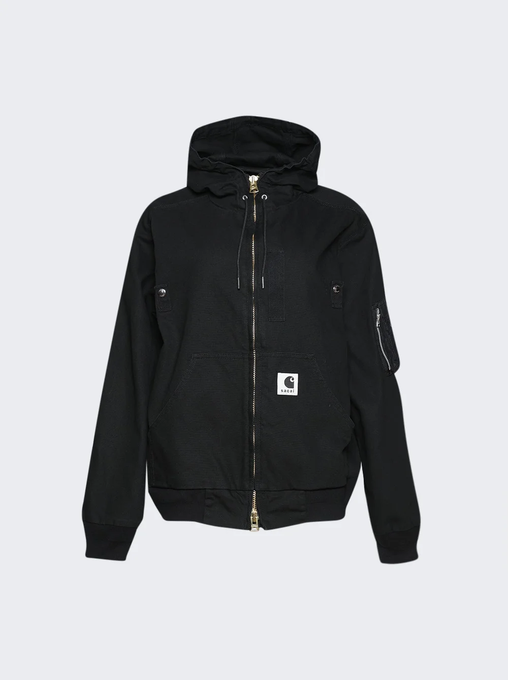 X Carhartt Wip Washed Duck Hooded Blouson Black - 1