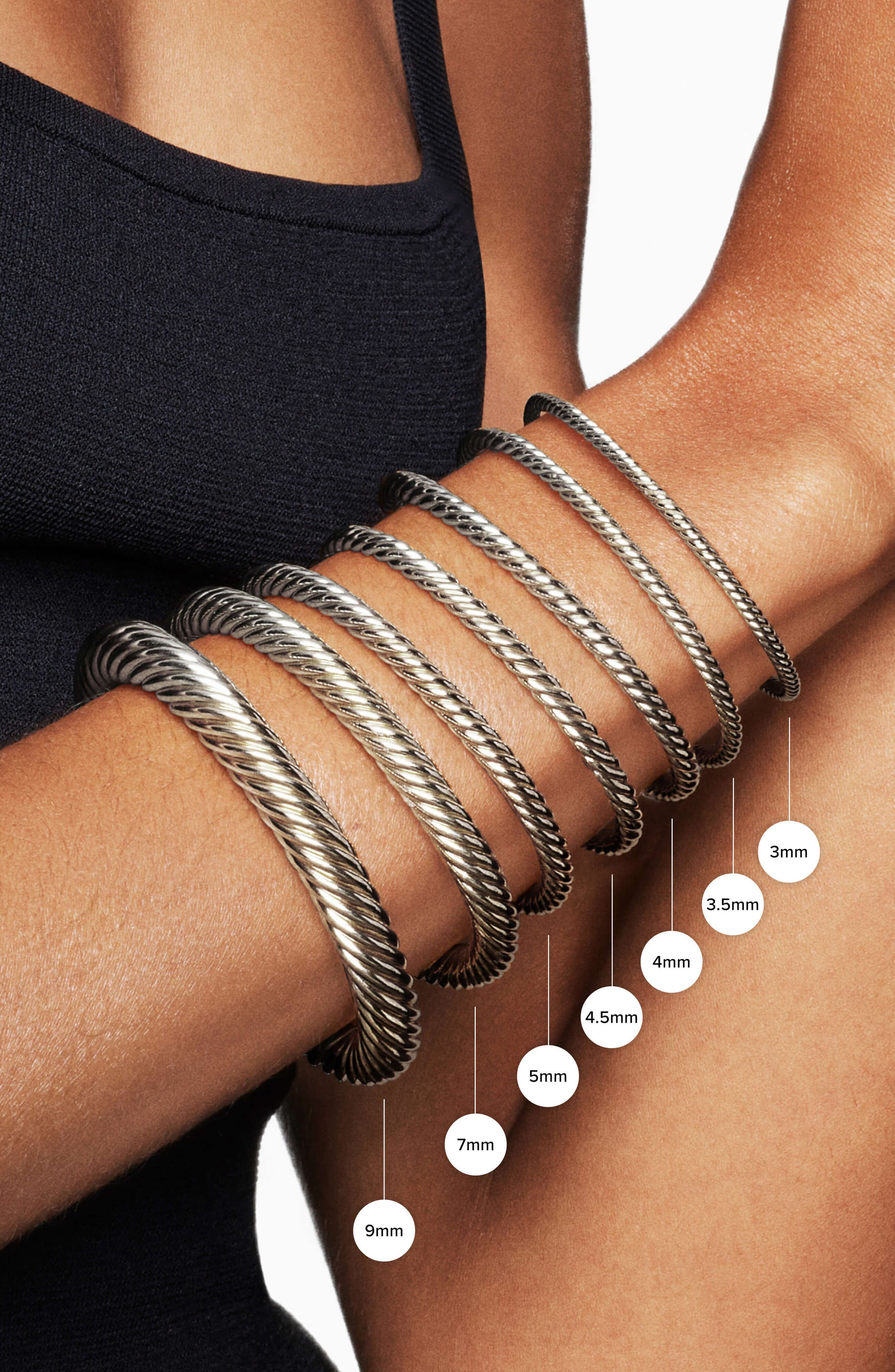 David Yurman Cable Classic Bracelet with 18K Gold & Semiprecious Stones, 4mm in Turquoise at Nordstr - 3