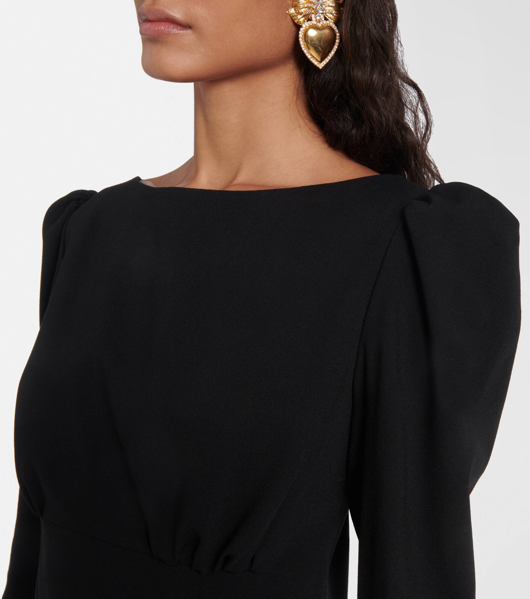 Wool-blend crêpe minidress - 4