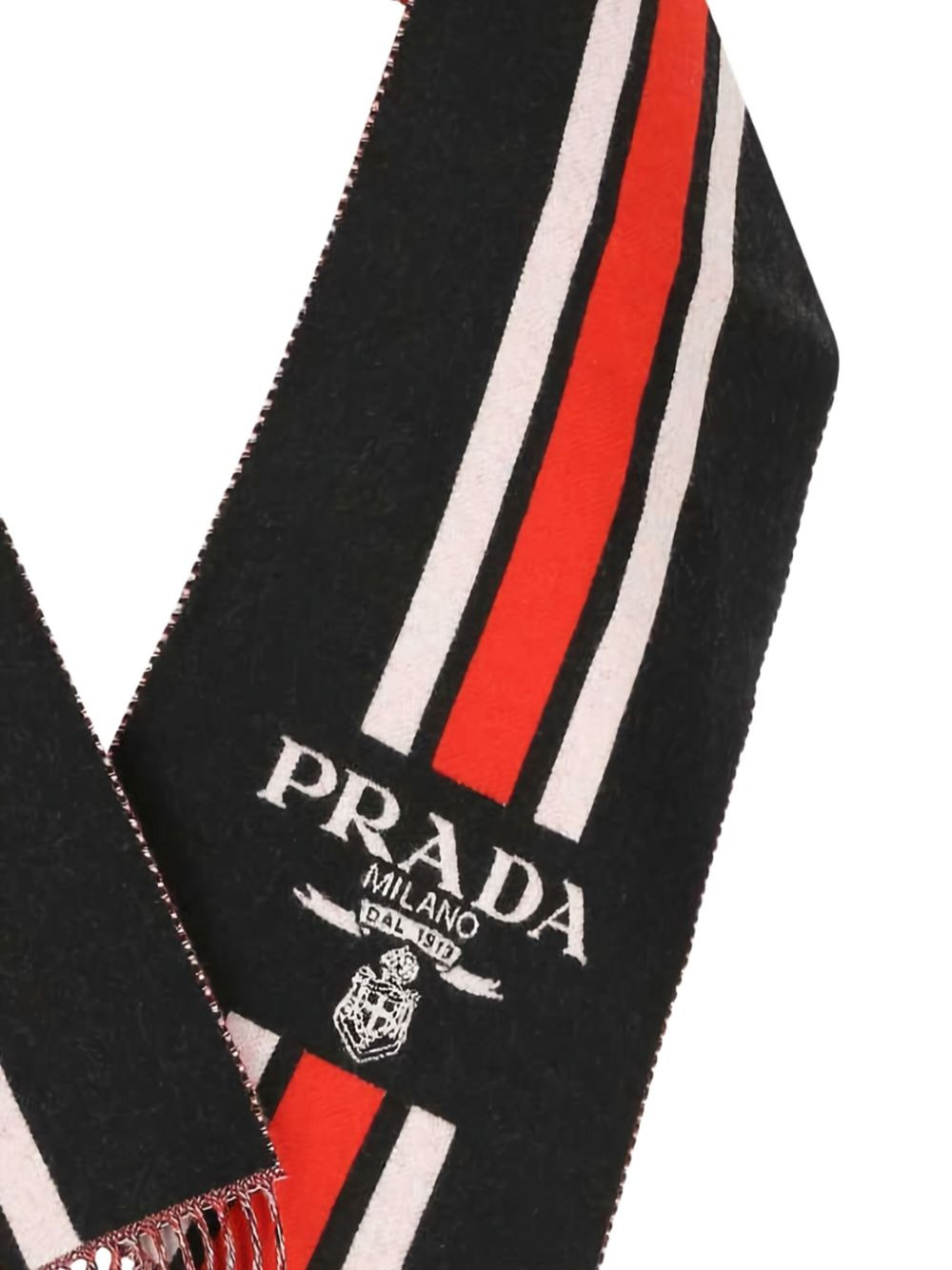striped logo scarf - 3