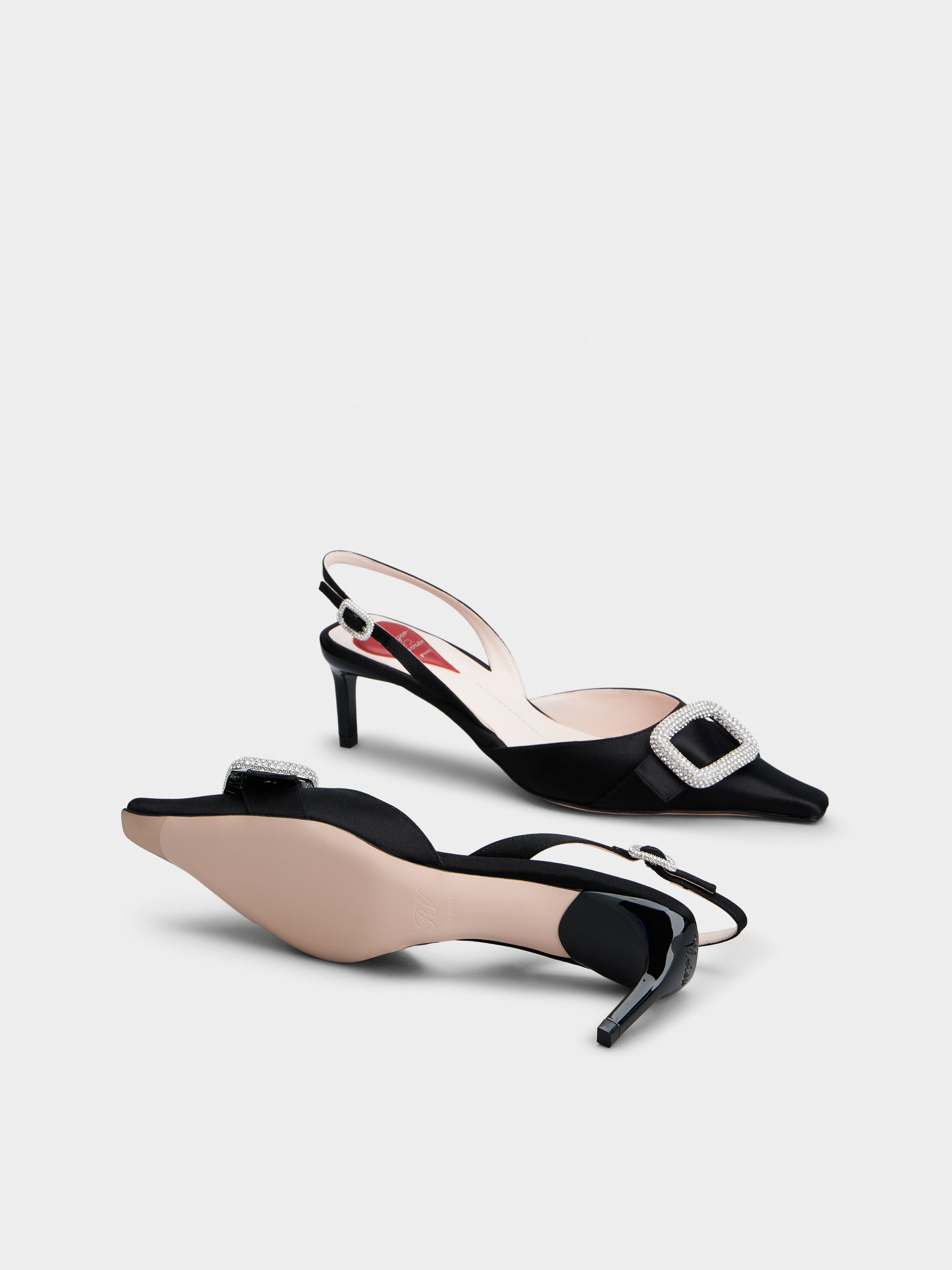 Viv’ Canard Slingback Pumps in Satin - 6