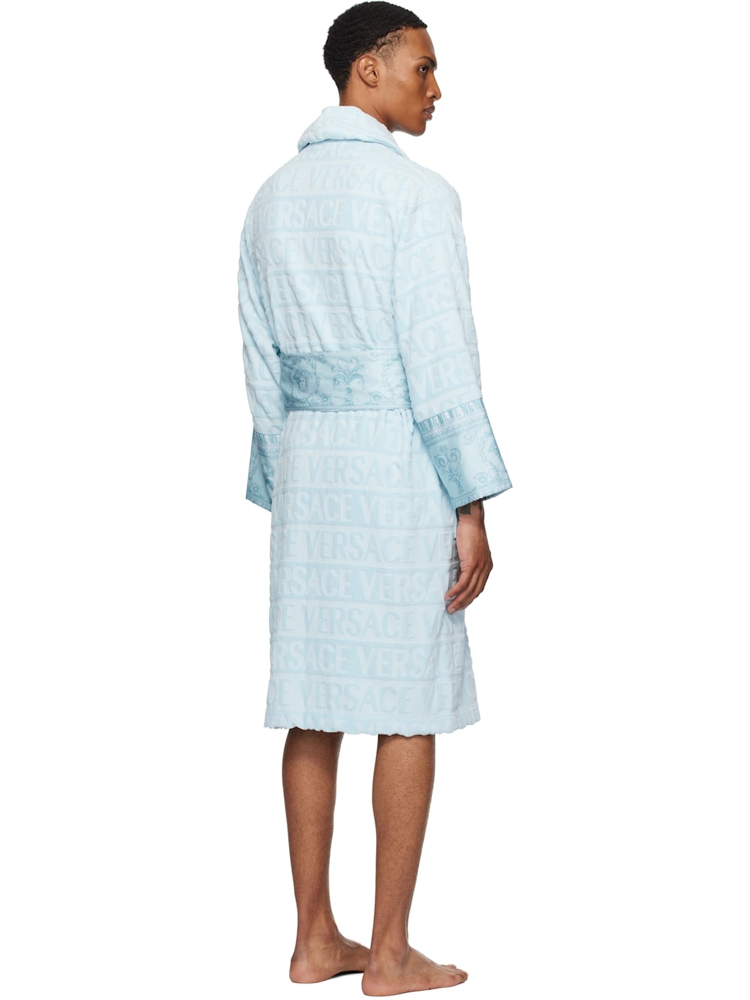 Blue 'I Heart Baroque' Bathrobe - 3