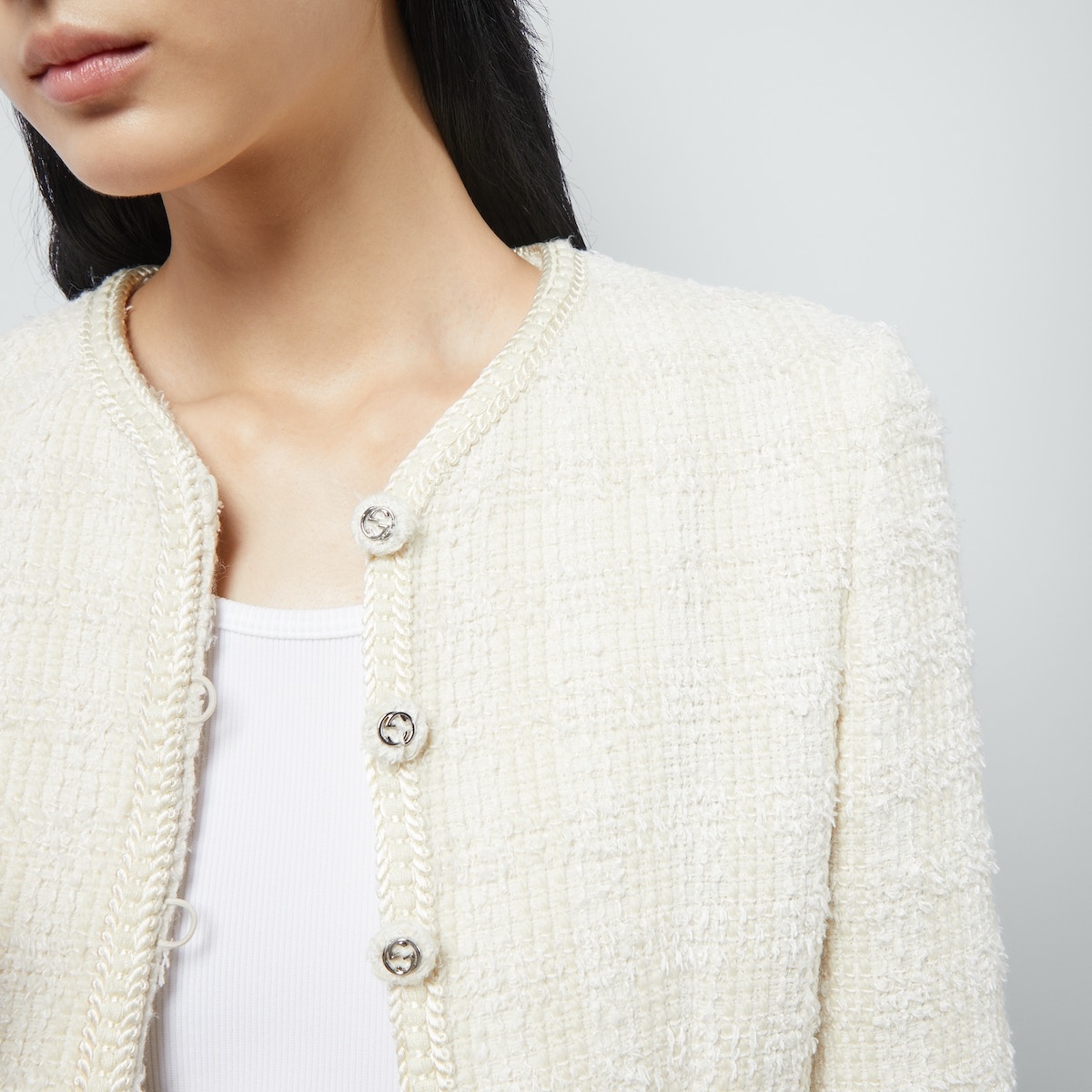 Tweed jacket with embroidery - 3