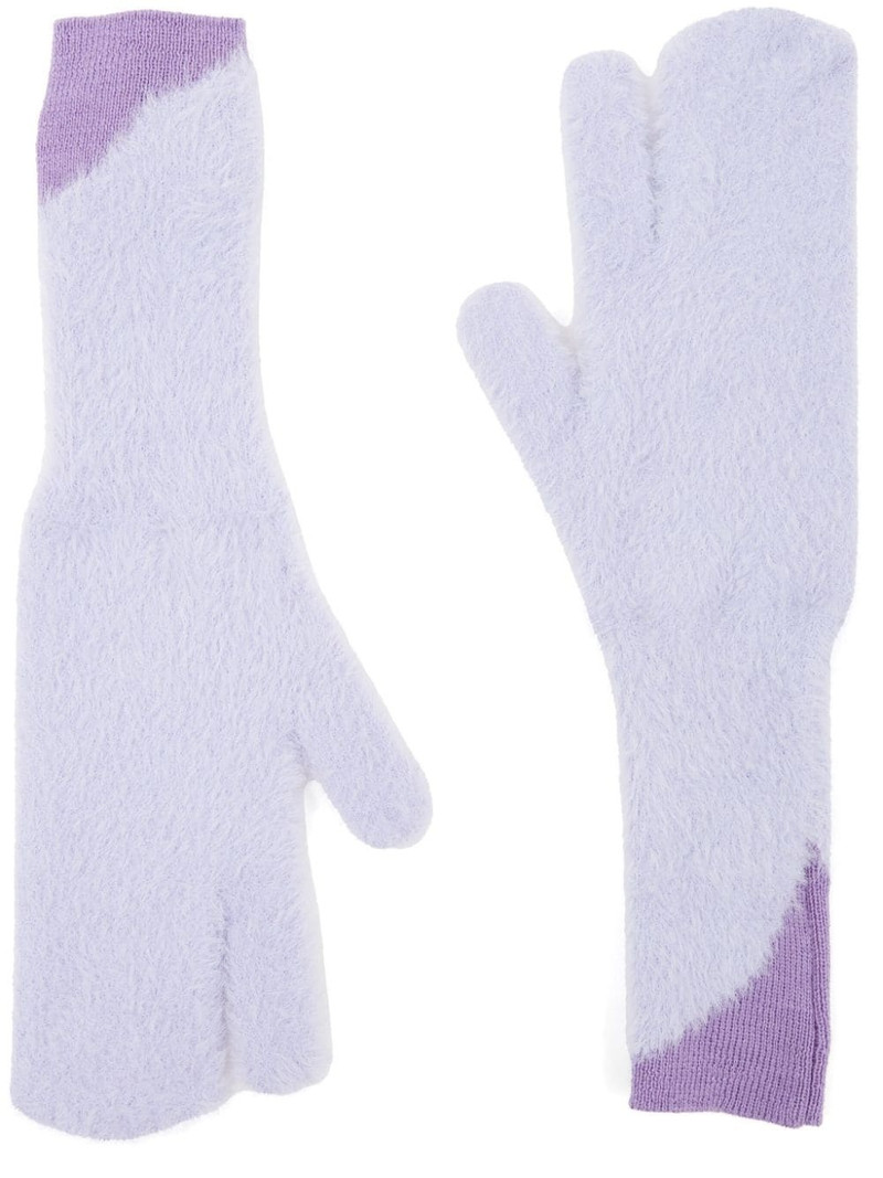 two-tone faux-fur gloves 1