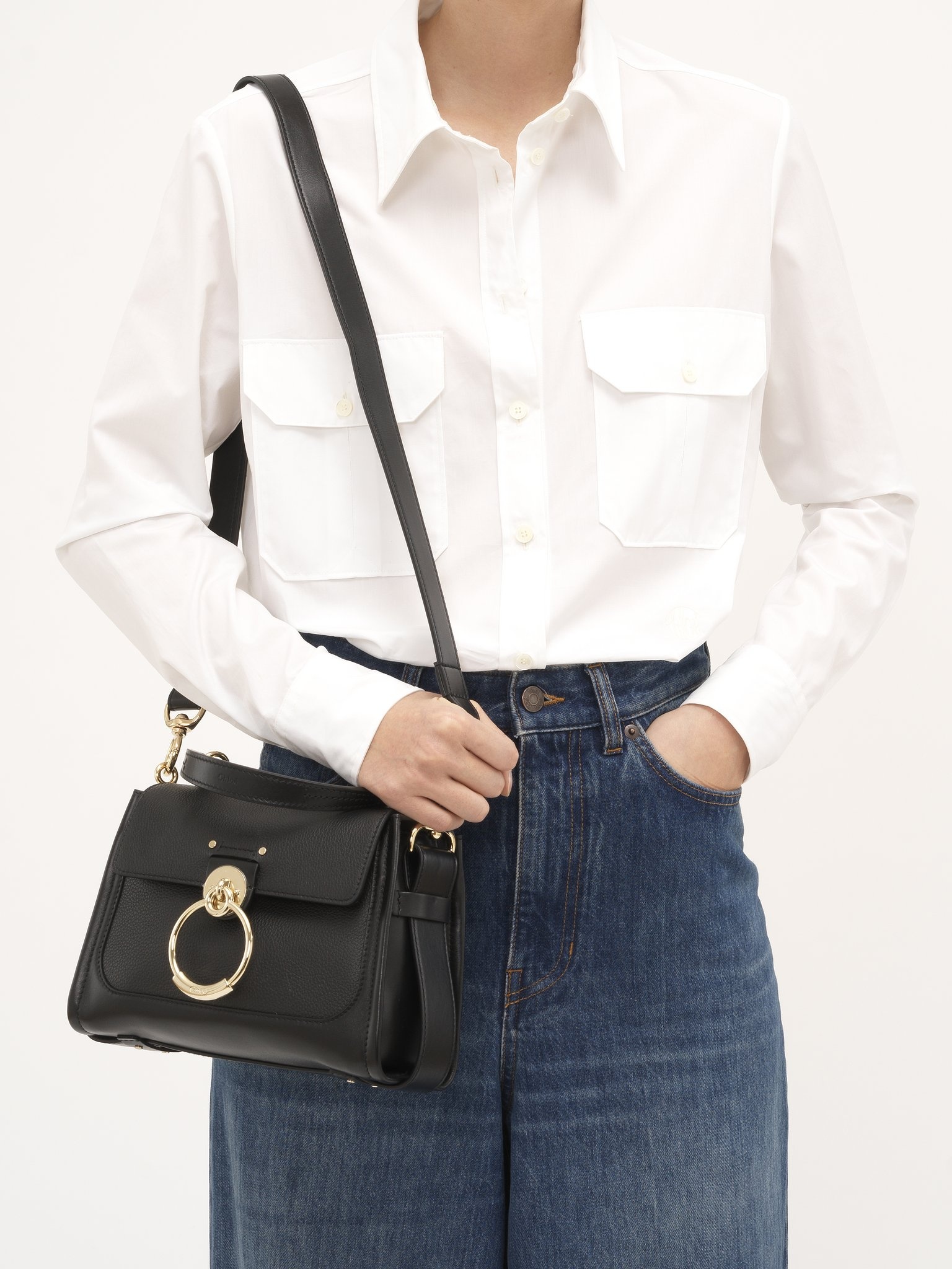 MINI TESS DAY BAG IN GRAINED & SOFT LEATHER - 7