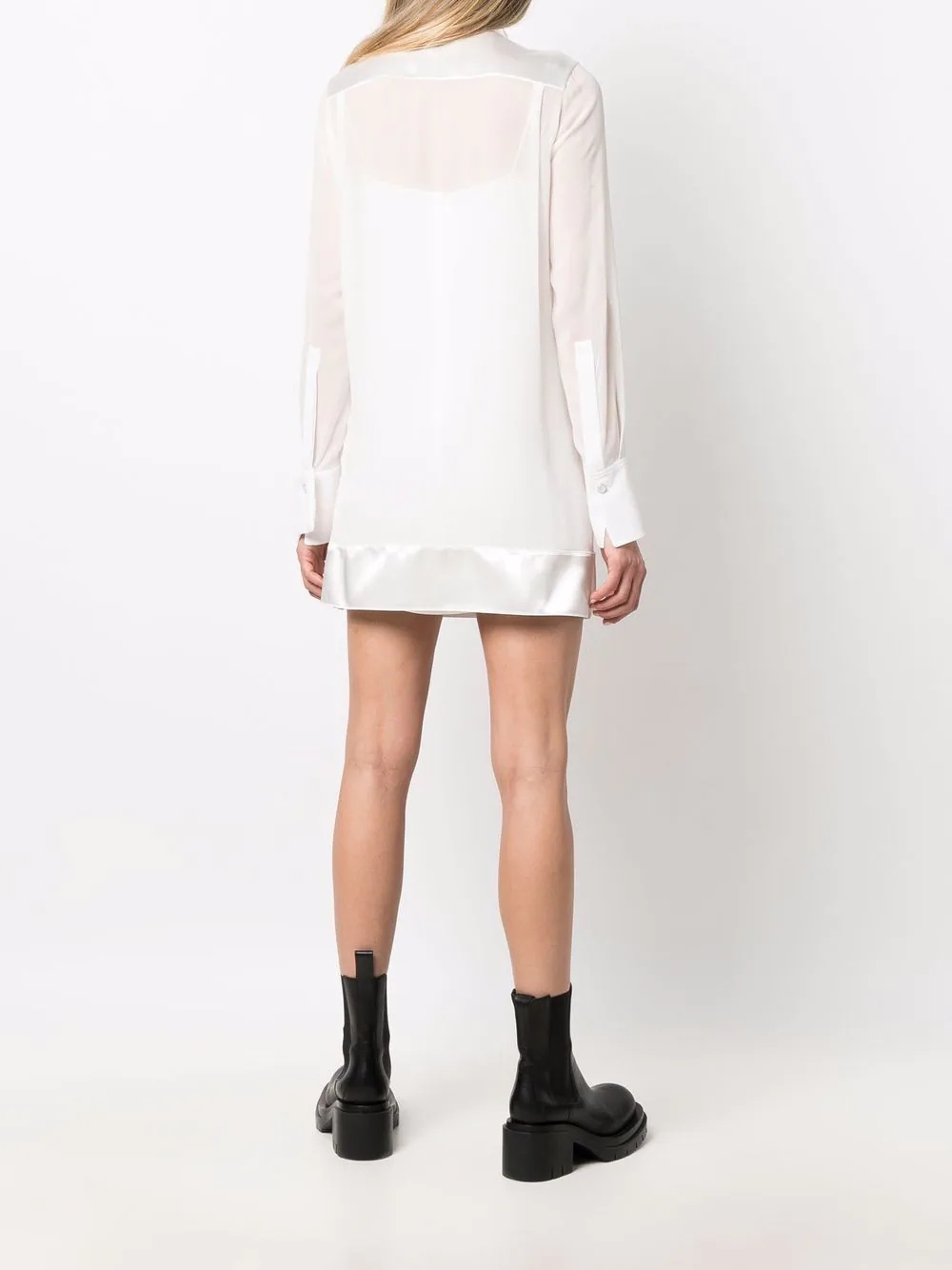 tie-detail mini dress - 4