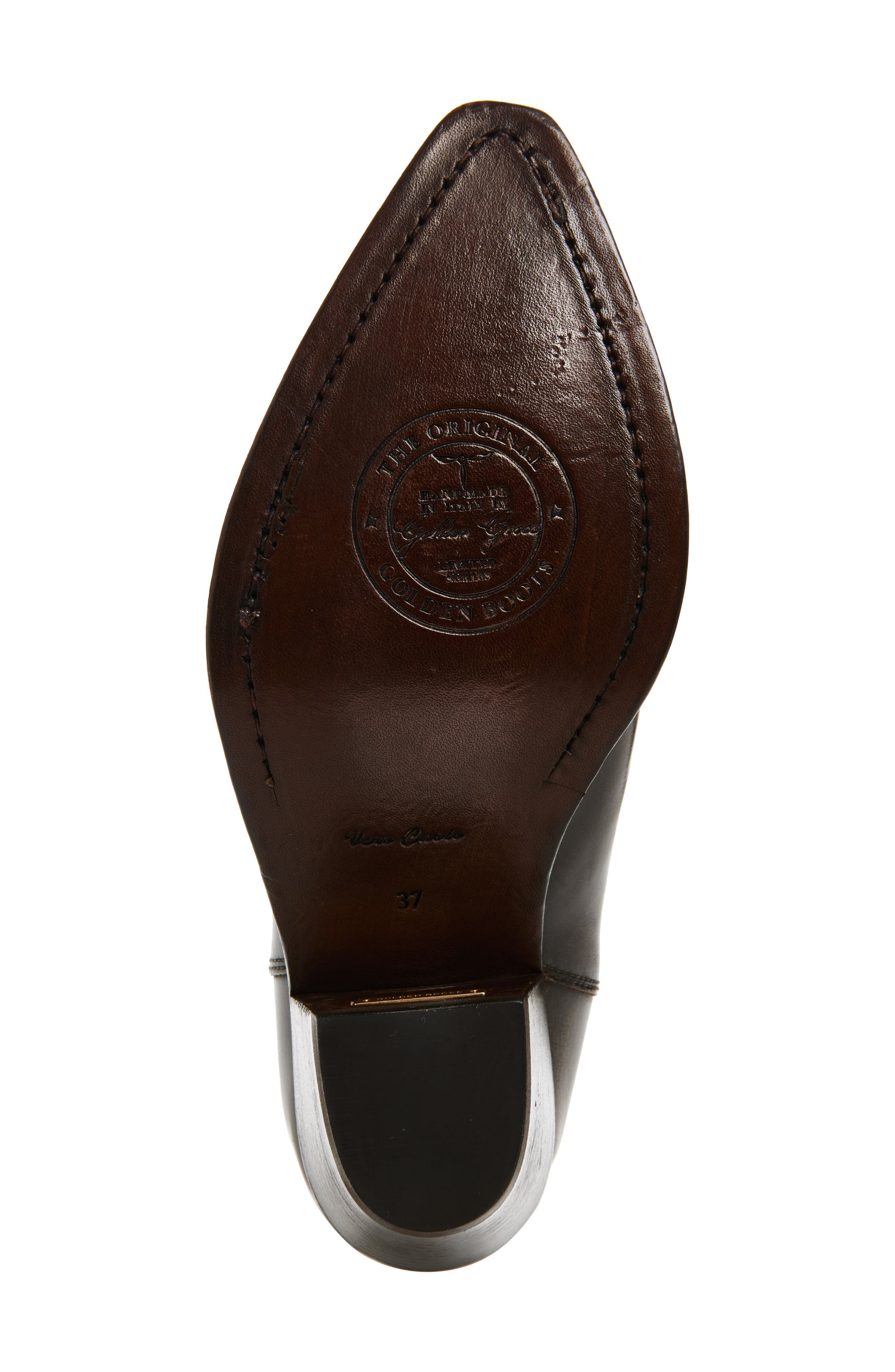 Golden Goose Wish Star Tall Western Boot in Dark Brown/Beige at Nordstrom - 6