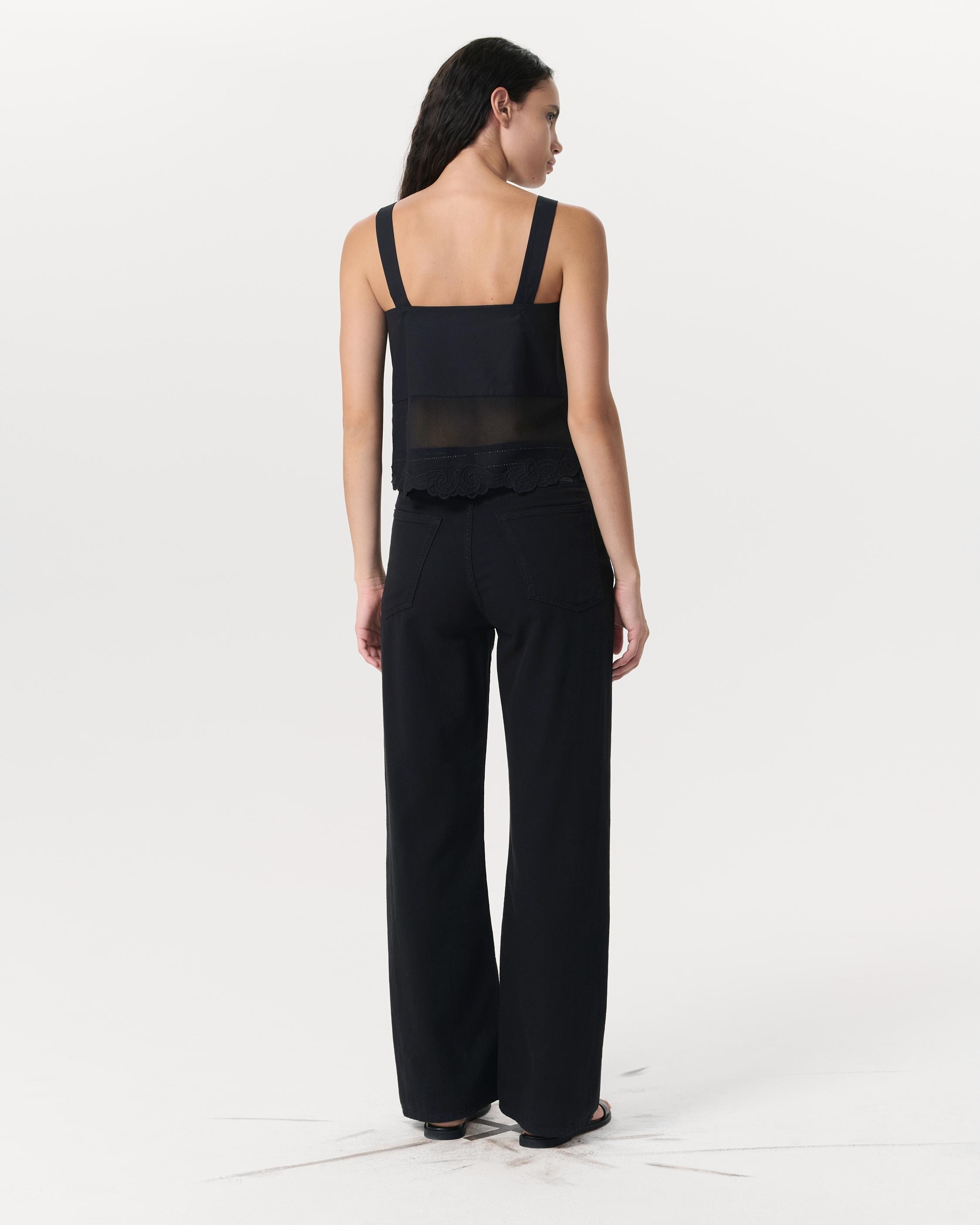 Clem Lace-Trim Poplin Tank Top - 5
