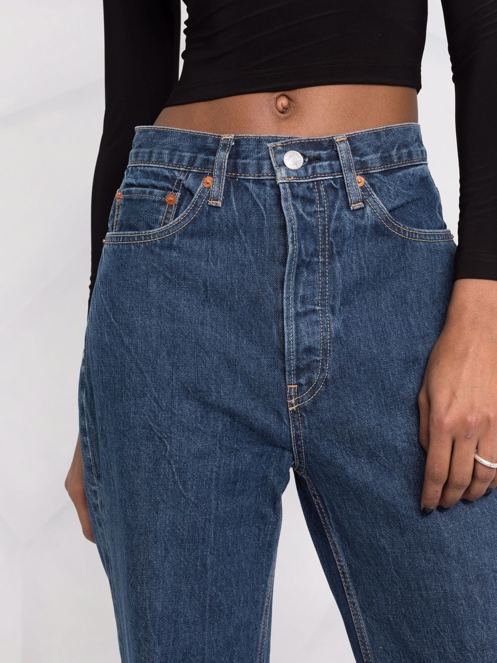 high-waisted bootcut jeans - 5