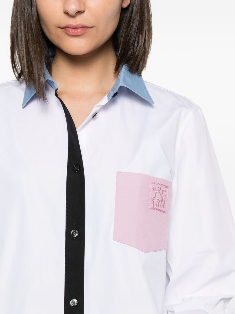 contrast-collar patch-pocket shirt 5