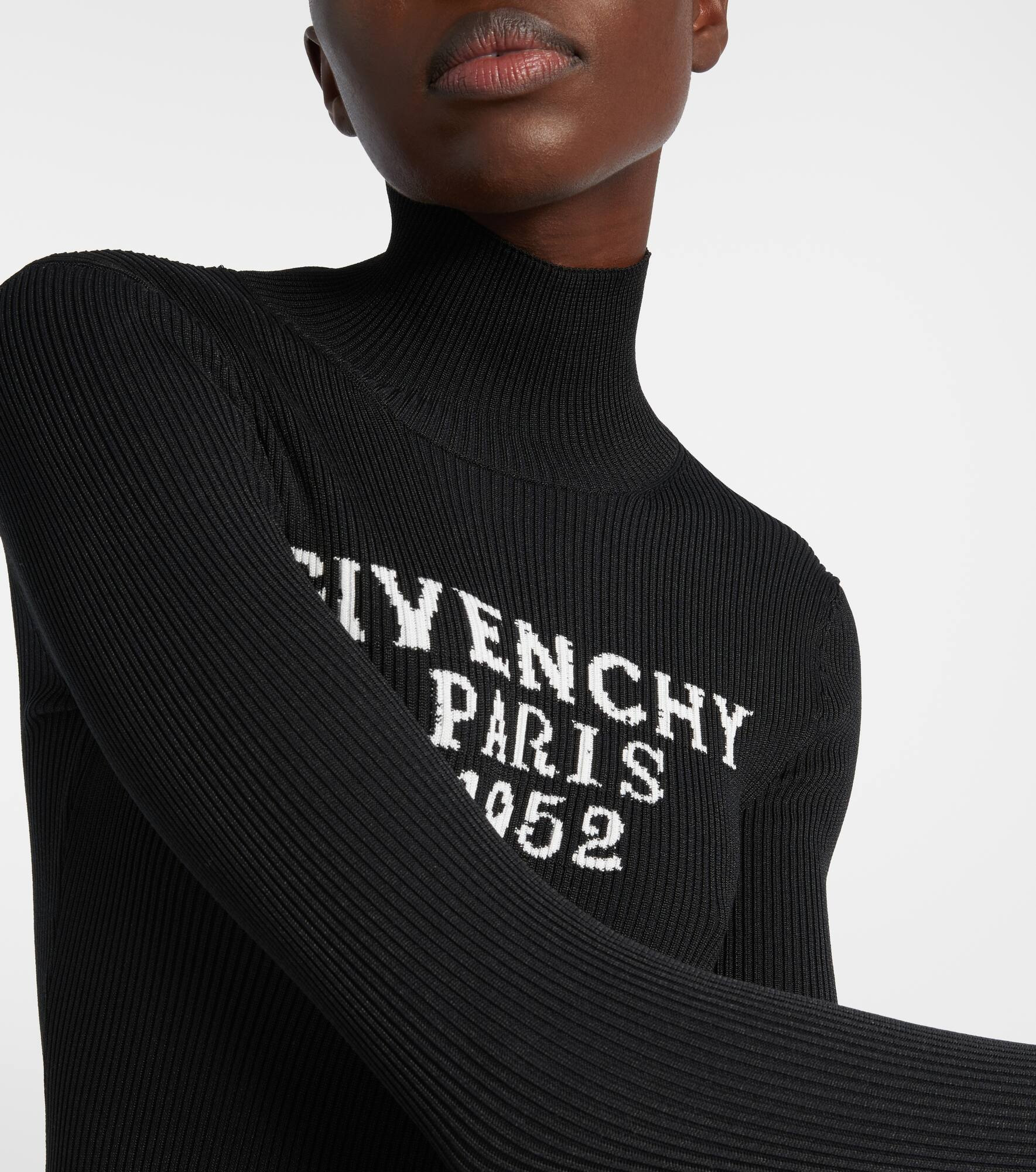 Logo ribbed-knit bodysuit - 5
