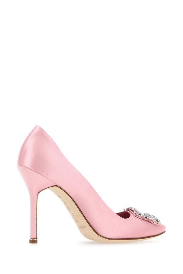 Pink satin Hangisi pumps - 3