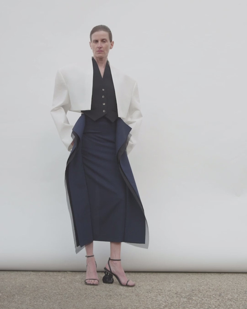 CROPPED TUXEDO JACKET WHITE 6