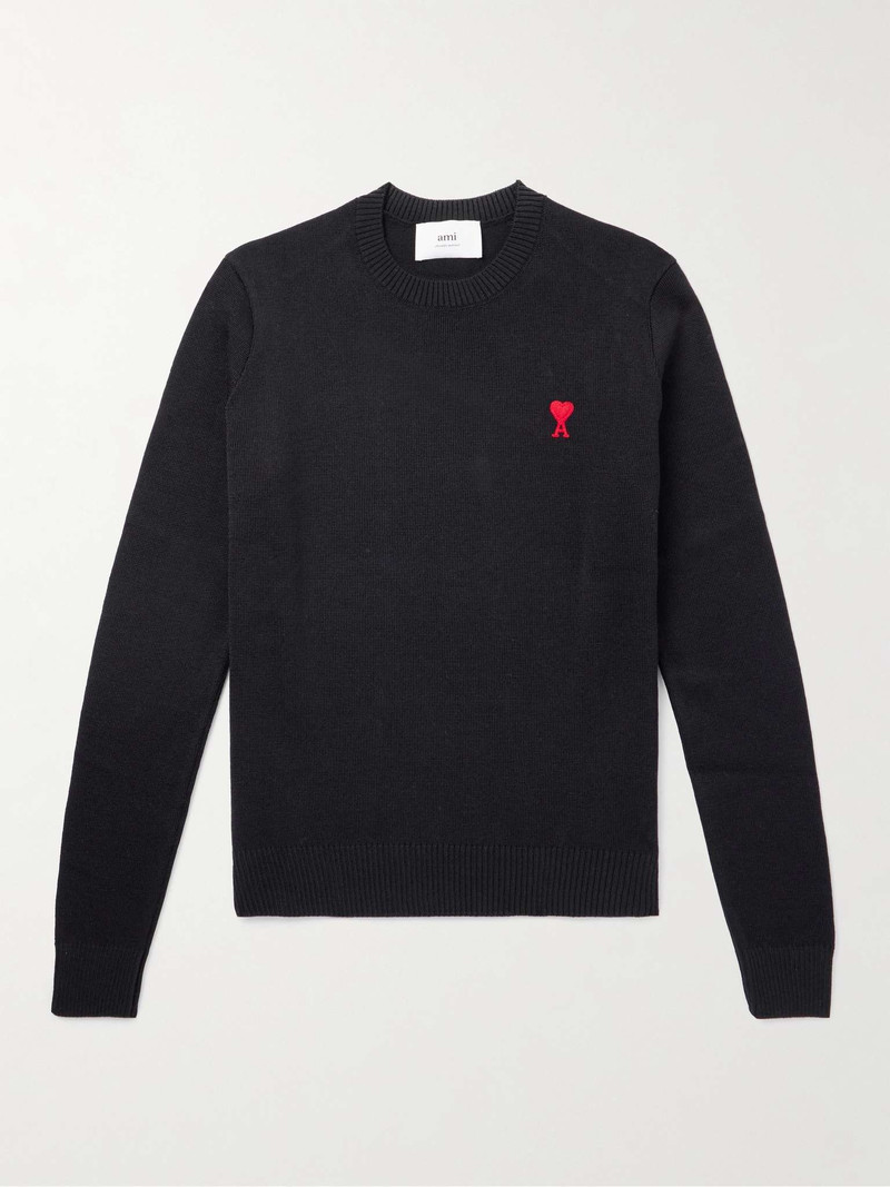 Logo-Embroidered Merino Wool Sweater - 1