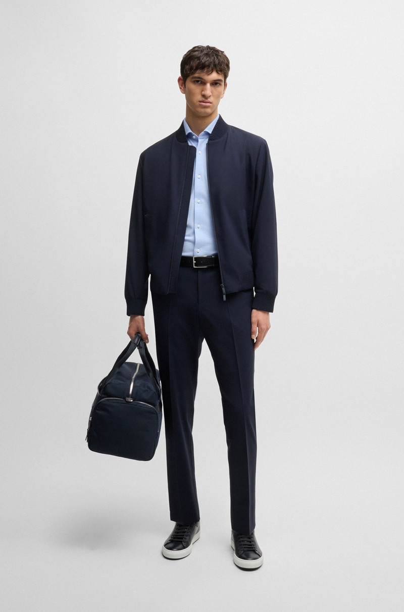 BOSS SLIM-FIT SHIRT IN COTTON-PIQUÉ JERSEY outlook