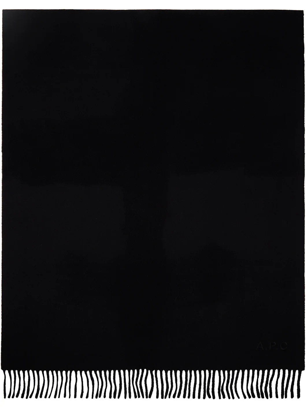 Black Alix Embroidered Scarf - 1