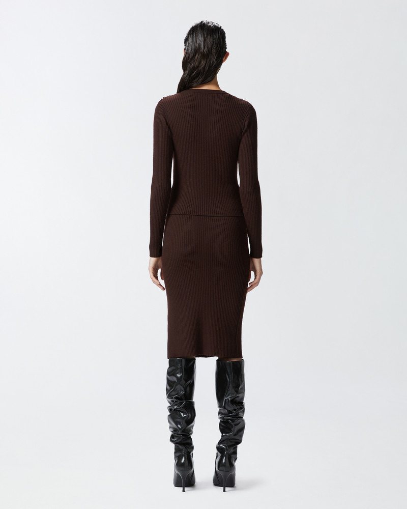 LONG-SLEEVED RIBBED WOOL SWEATER 4