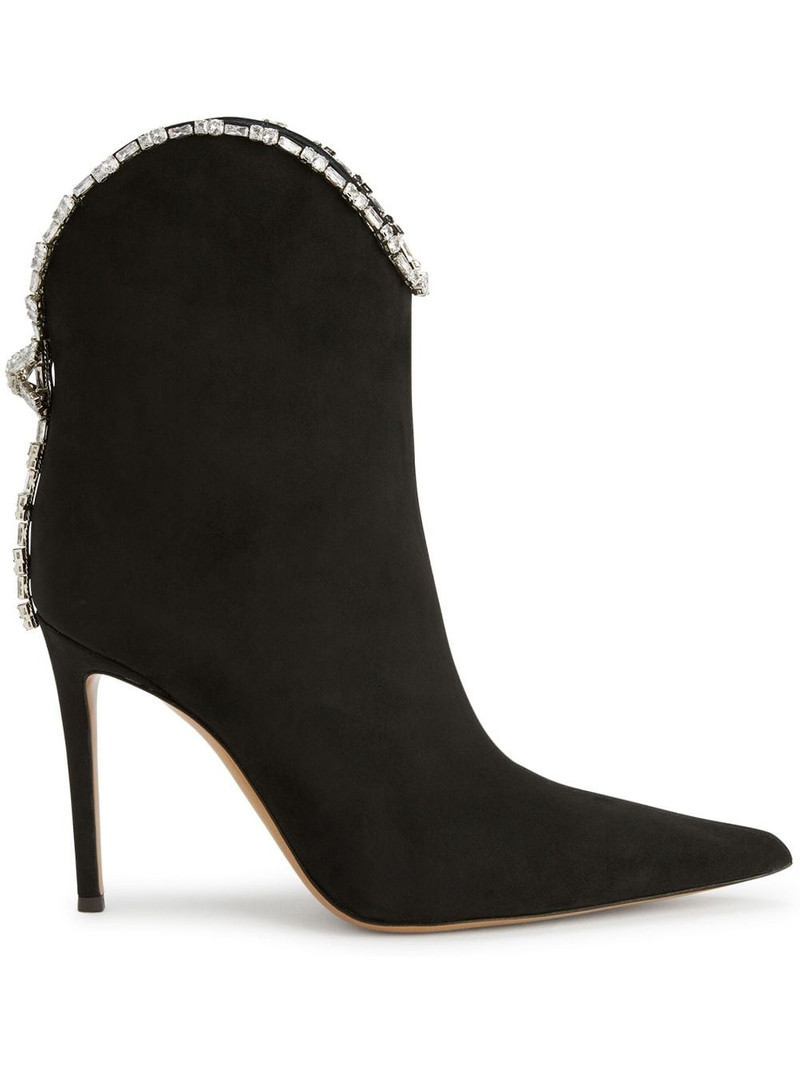 crystal-embellished detail 105mm boots 1