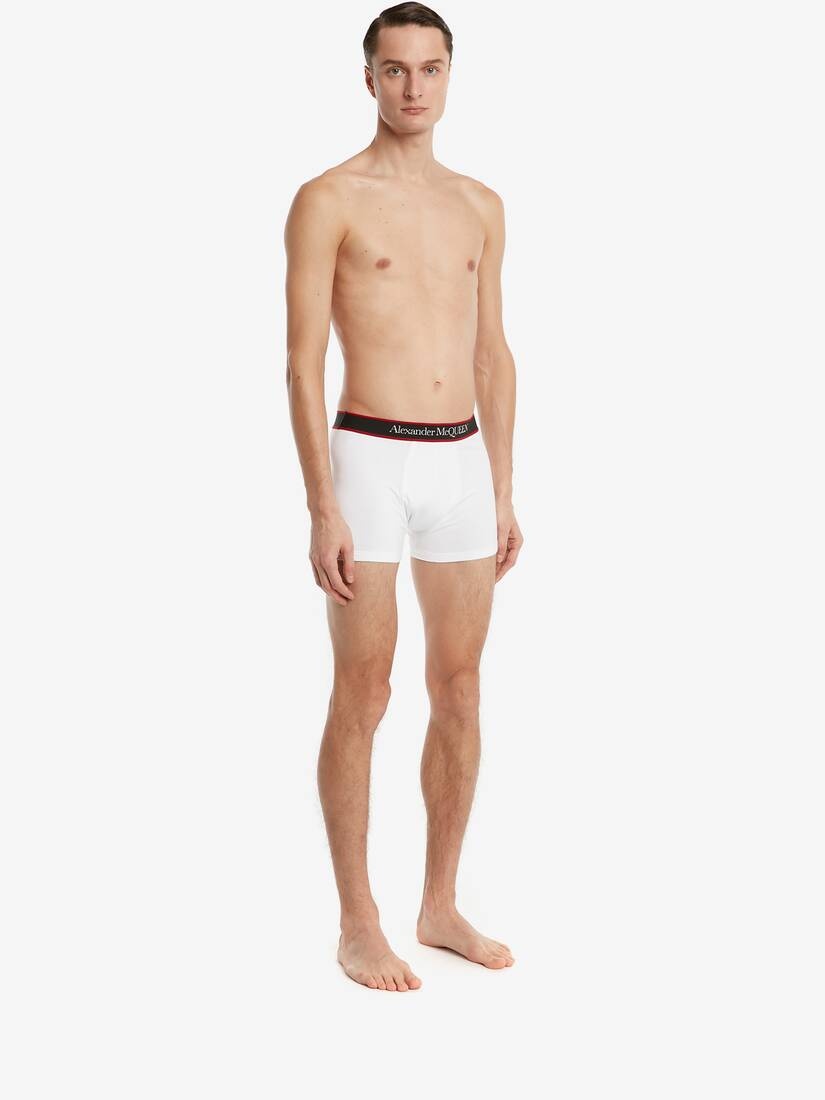 Selvedge Boxers in White/red - 3