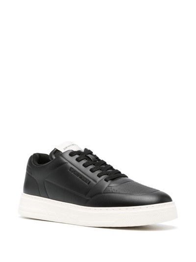 EMPORIO ARMANI embossed-logo sneakers outlook