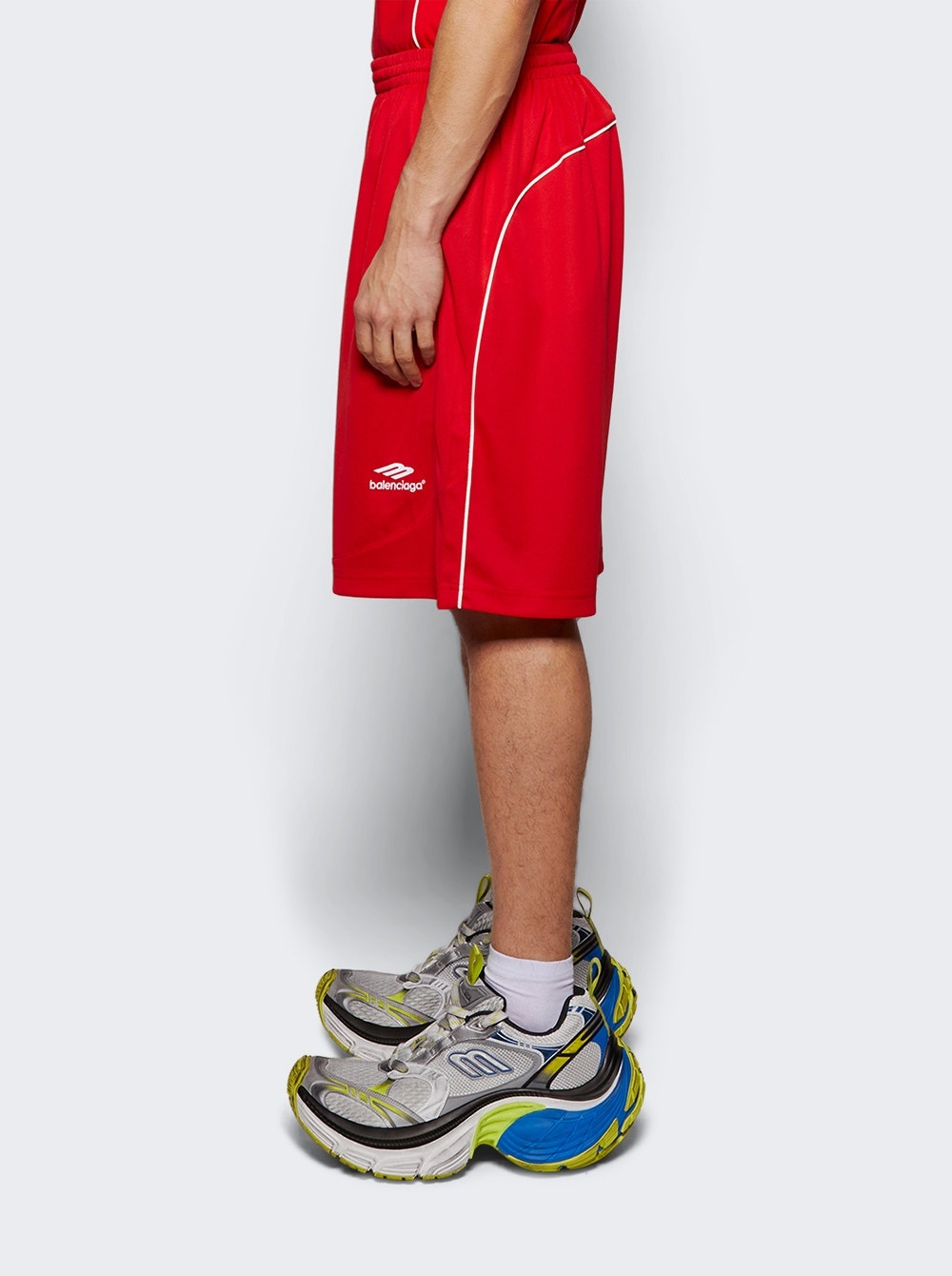 Baggy Sweatpants Sporty Red White - 4