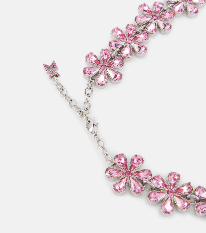 Amina Muaddi Crystal-embellished choker outlook