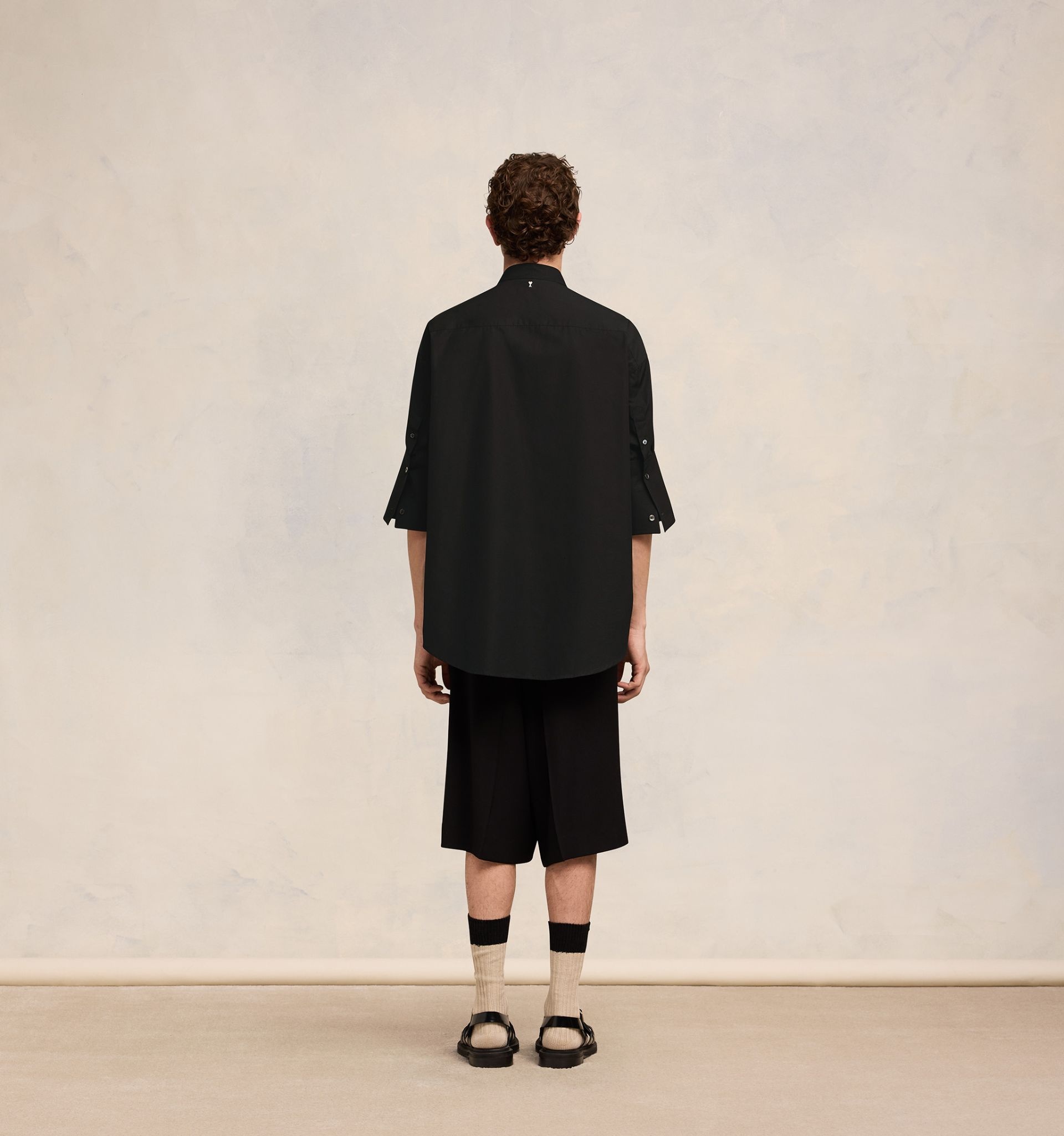 Oversize Shirt With Mao Collar - 5