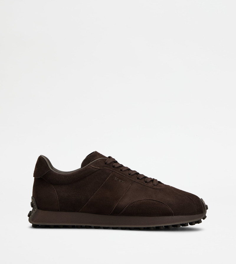 T VINTAGE SNEAKERS IN PASHMY SUEDE - BROWN 1