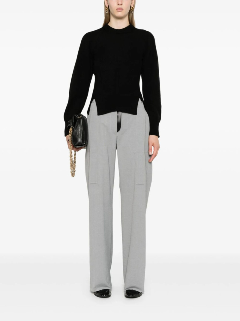 Alexander McQueen corset-style ribbed jumper outlook