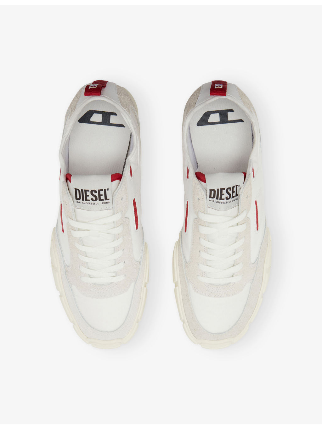 S-Pagodha Leather and Woven Low-Top Trainers - 3