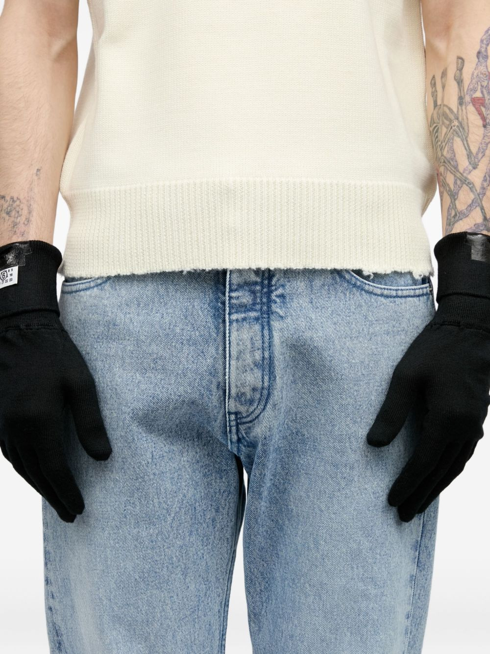 Numbers-motif gloves - 7