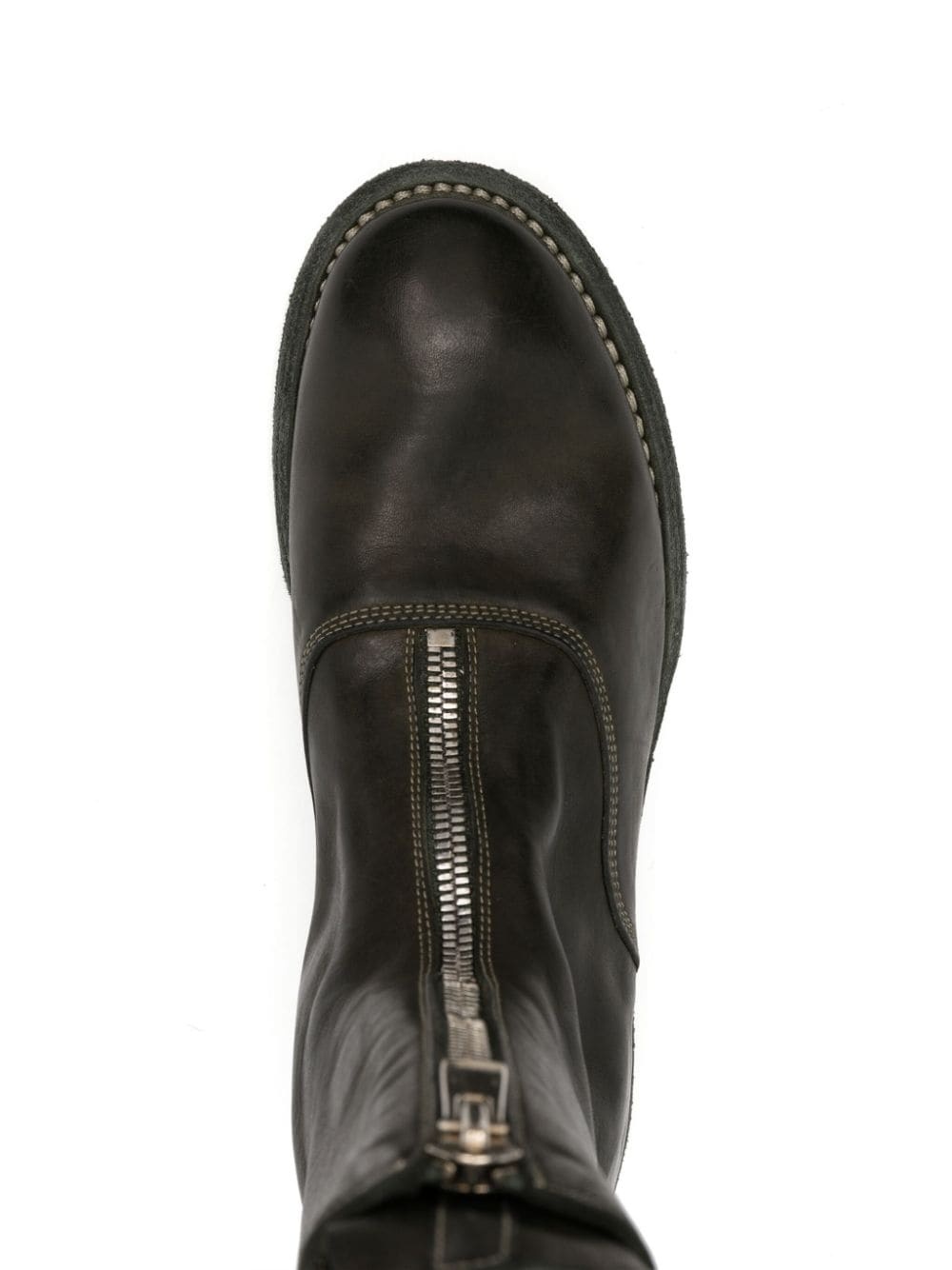 polished-leather zip-up boots - 4