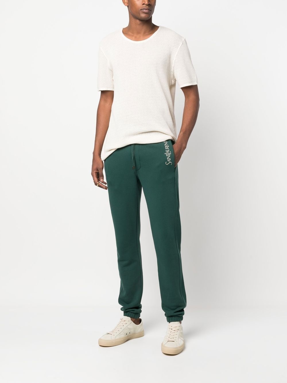 embroidered-logo drawstring track pants - 2