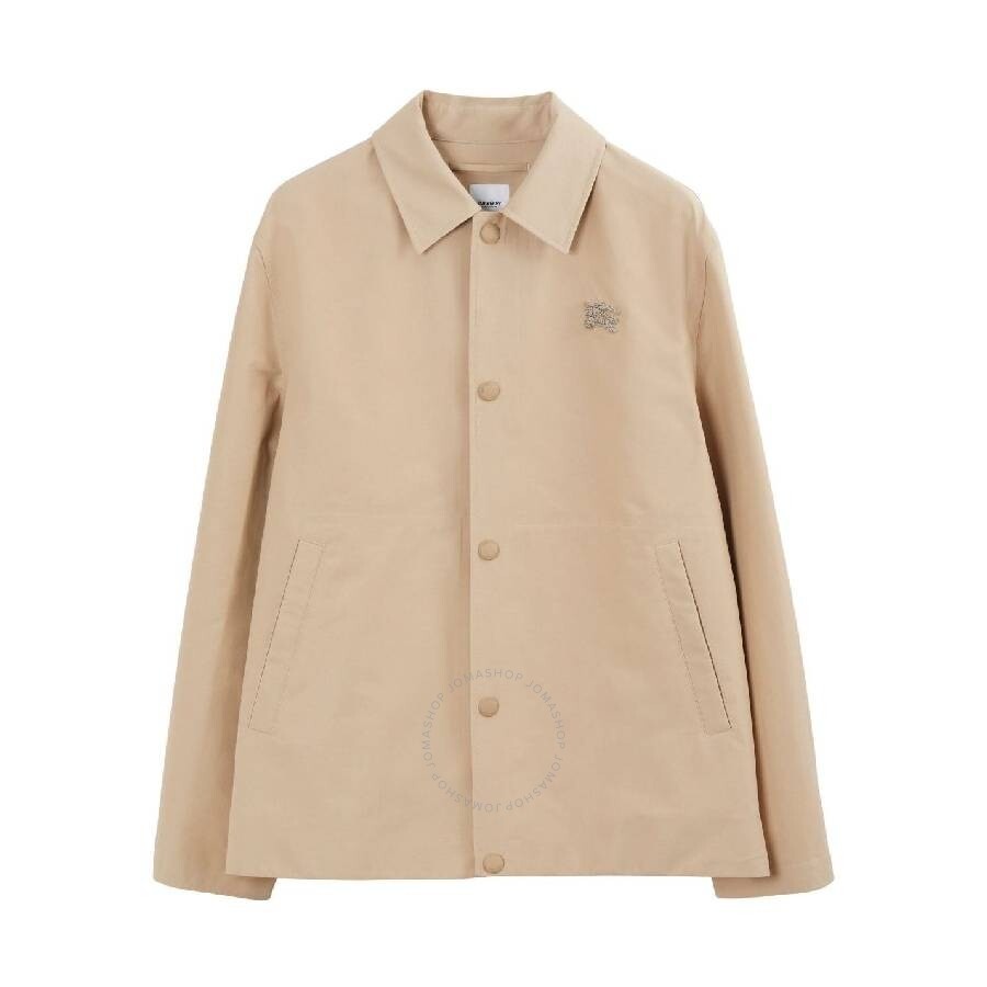 【BURBERRY】背面EKD刺繍 コットンブレンドジャケット Burberry Burberry EKD Logo Embroidered Shirt Jacket