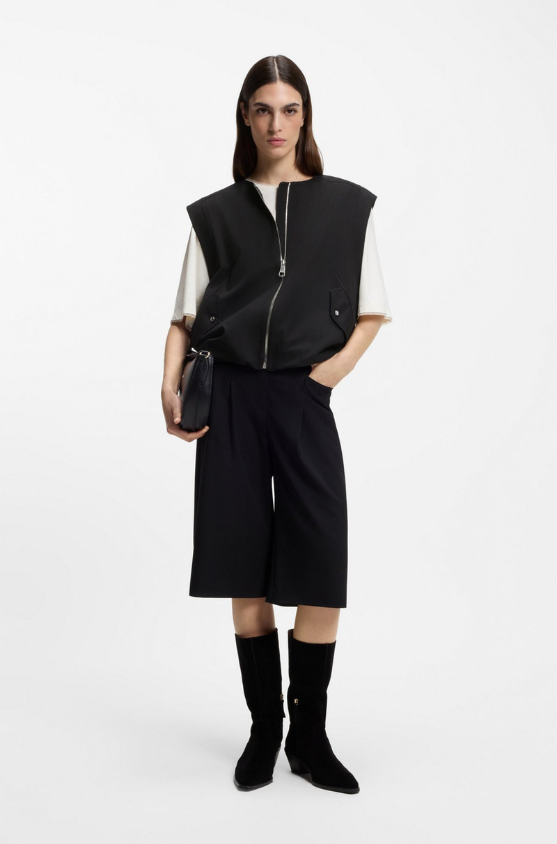 BOSS ZIP-FRONT WAISTCOAT IN TWILL outlook