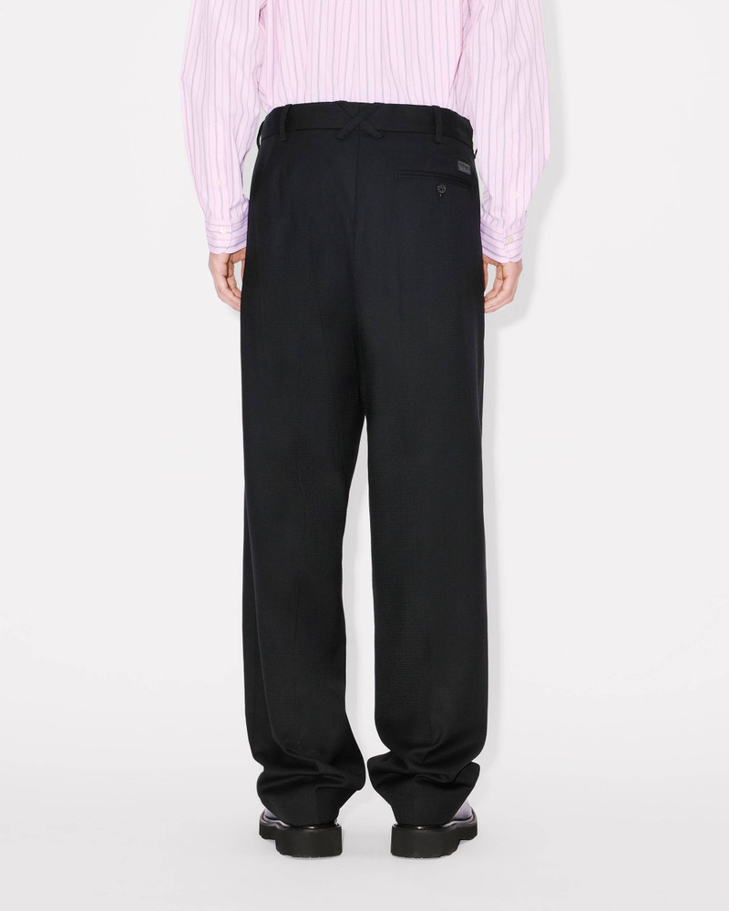 'KENZO Weave' pleated tailored pants in wool jacquard 5
