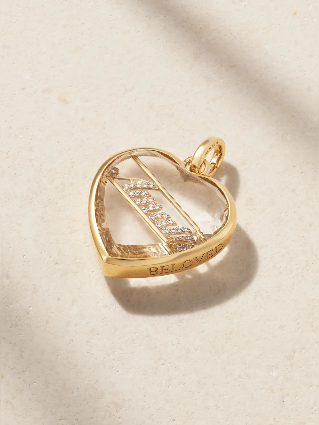 Amate 18-karat Gold, Quartz And Diamond Pendant - 1