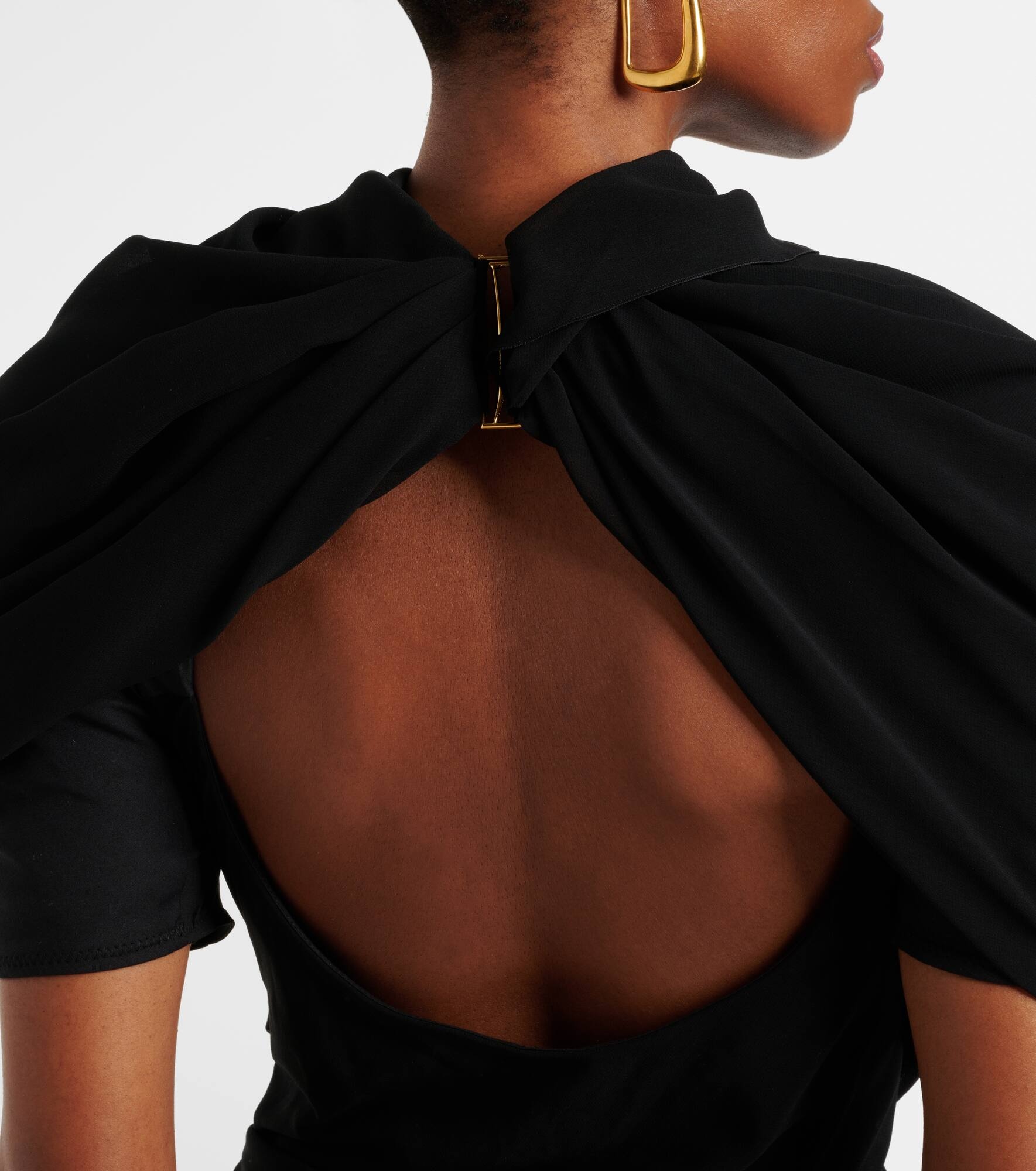 Castagna draped chiffon minidress - 6