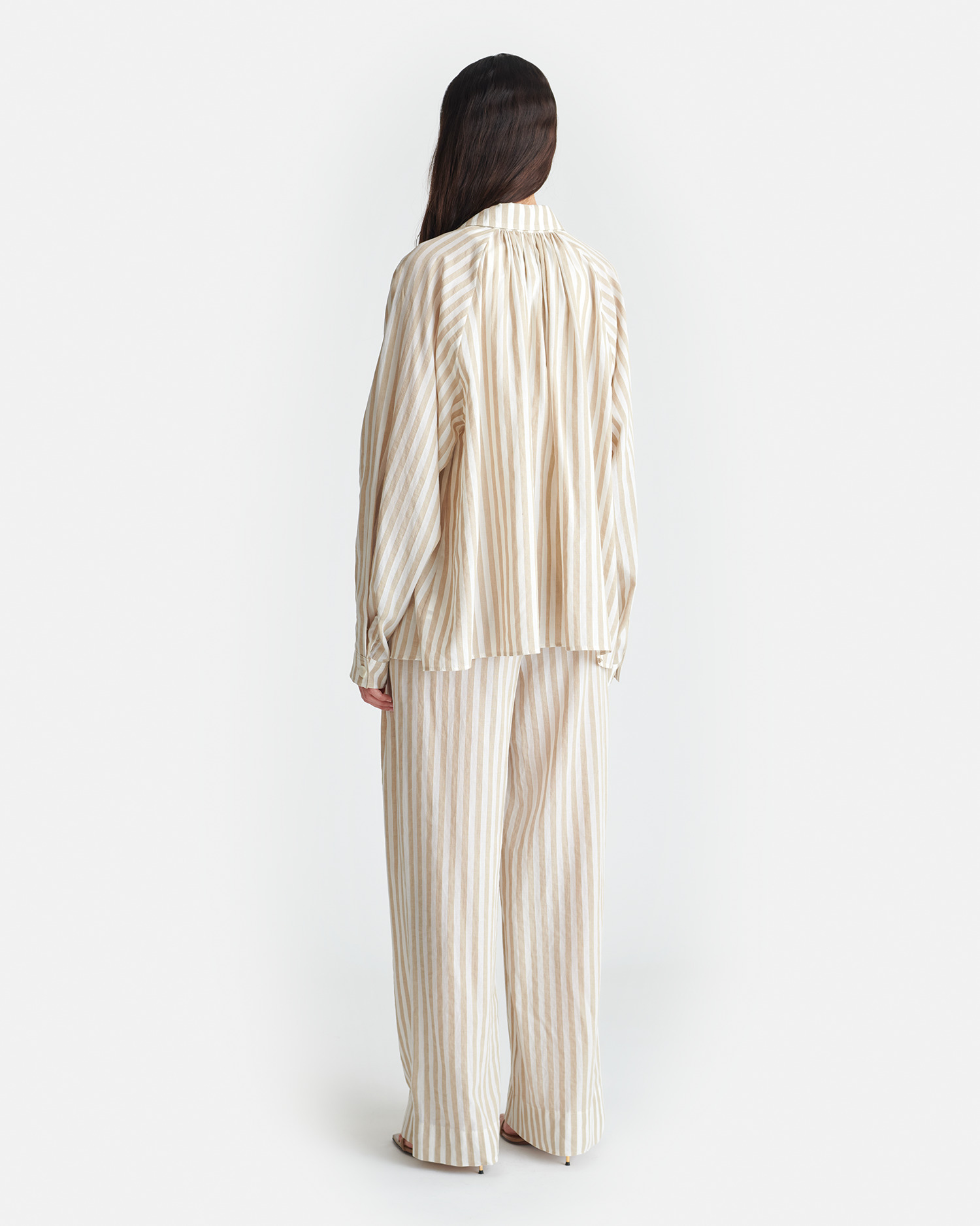 Striped Belted Linen Pants - 4