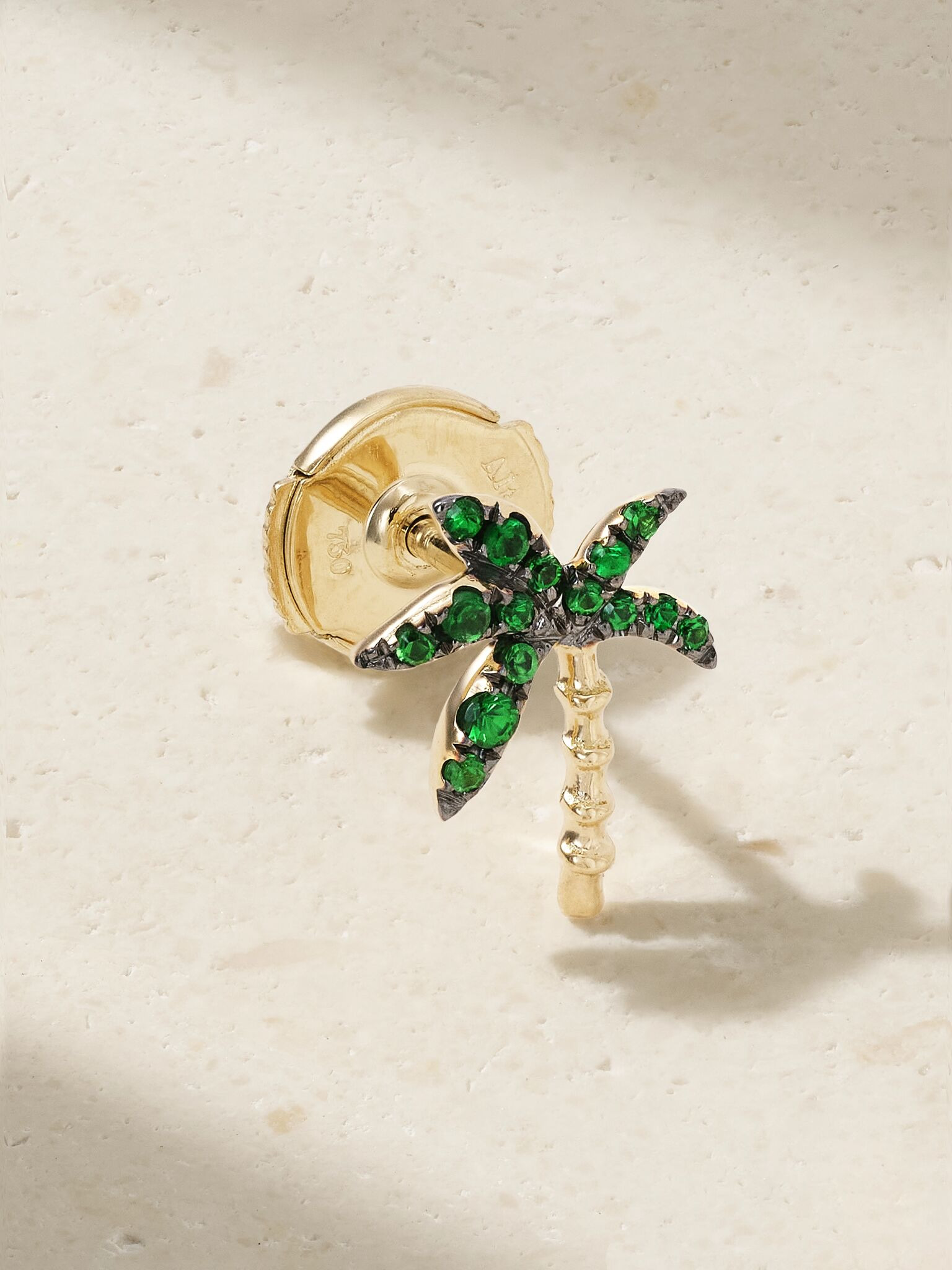 18-karat gold tsavorite earring Gold - 1